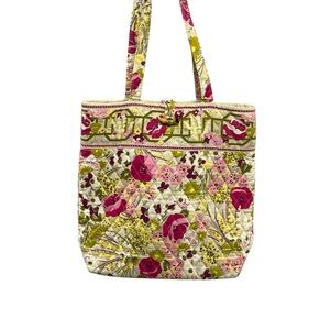 Vera Bradley Floral Tote Make Me Blush Pink and Queen Quilted Cotton